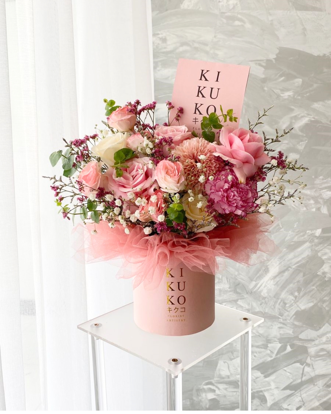 Aruna Bouquet : Bloombox ( Custom Mini Pink ) (1)