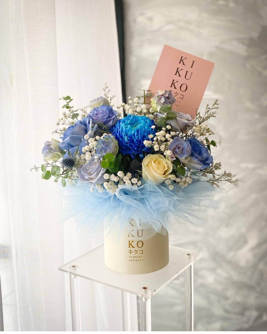 Mystic Ocean Bouquet : Bloombox ( Custom Mini Blue ) (1)