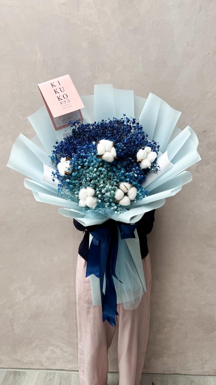Small Baby Breath x Cotton Bouquet (1)